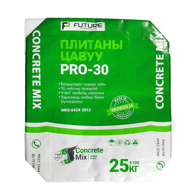 Polypropyleen 50gsm 300mm van cement het pp Geweven Verpakkende Zakken Vierkante Bodem